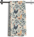 Chicken Floral Kitchen Dish Towels for Bathroom Decor, Farmhouse Cottage Core Decor Kitchen Towels,Chicken Gifts for Women Mom Lady, 16x24 Inch