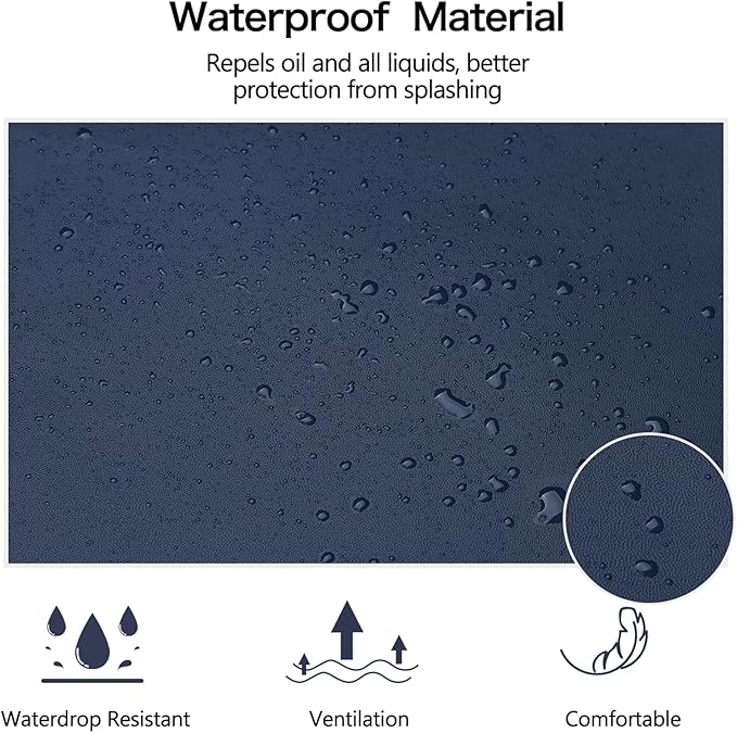 Homsolver Waterproof Rubber Vinyl Apron for Unisex Adult, Adjustable, Lightweight, Chemical Resistant Extra Long Work Apron