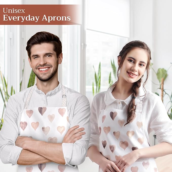 Maison d' Hermine 100% Cotton Apron for women with Pocket Kitchen Chef Apron for Men Cooking Easter Decorations
