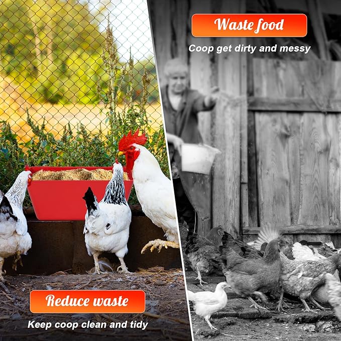 4 Pack Chicken Feeder Waterer Cups 2.5 Quart Hanging Chicken Waterer Trough Cage Cups No Mess Poultry Troughs for Dogs Duck Goose Rabbit Duck Pigeon Bird Quail Pet