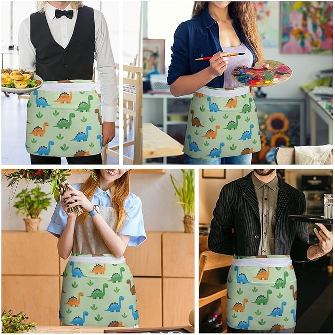 Unisex Half Waiter Waist Short Apron Waterproof Chef Works Waitress Aprons