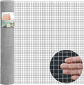48in x 100ft 19 Gauge 1/2 Inch Hardware Cloth - Double Hot-Dipped Galvanized After Welding Steel Mesh - Duty Rust Proof Fencing for Gardens, Chicken Coops & Poultry Animal Netting Cage Screen