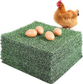 8 Pcs Chicken Nesting Pads, Washable Nesting Box Liners for Chicken Coop, Reusable Plastic Nest Box Pads with 4 Pcs Fake Wooden Eggs, Chicken Laying Mats, 12×12×0.8 inch