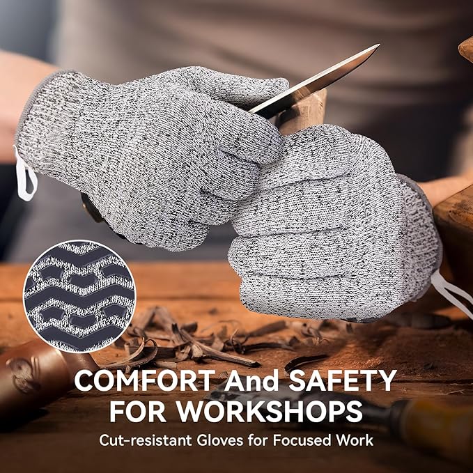 HandLove Cut Resistant Gloves, 100% Food Contact Safe, CE Level 5 Premium Protective Cutting Gloves