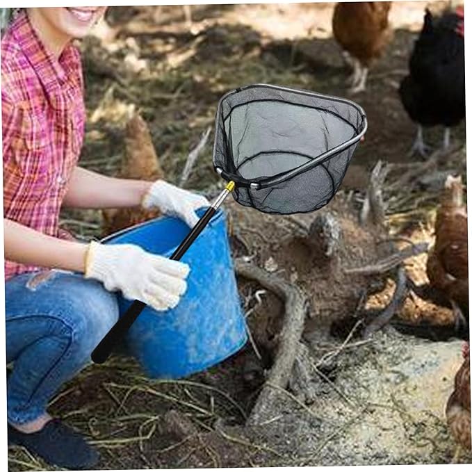 Chicken Net Catcher Retractable Long Foldable Thicken Portable Chicken Netting Farm Tools Suitable for Catching Poultry Turkeys Geese