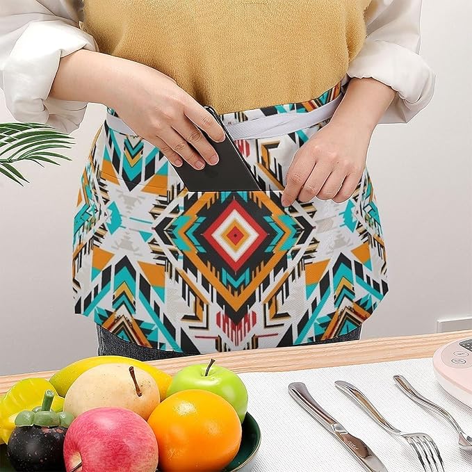 Waterproof Half Waist Apron Kitchen Chef Apron for Cooking Server Waitress