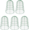 YIYIBYUS Garden Chicken Wire Cloche, 12.99" Diameter x 15.75" Height Plant Protective Covers Metal Cage Plant Protector Cover for Gardens, Parks, Yards, Balconies, Farms (5pcs, Green)