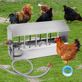 Automatic Chicken Waterer Stainless Steel Large Metal Chicken Waterer System Poultry Waterer Dispenser with Float Valve Kit Hose Accessories for Pigeon, Duck, Goose