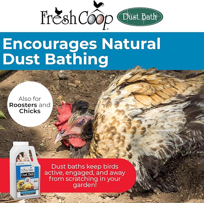 Progressive Planet Fresh Coop Dust Bath, 6lb Jug (Pack of 2) - Food-Grade Diatomaceous Earth & Calcium Montmorillonite Clay - Supports Healthy Feathers, Reduces Boredom & Encourages Dust Bathing