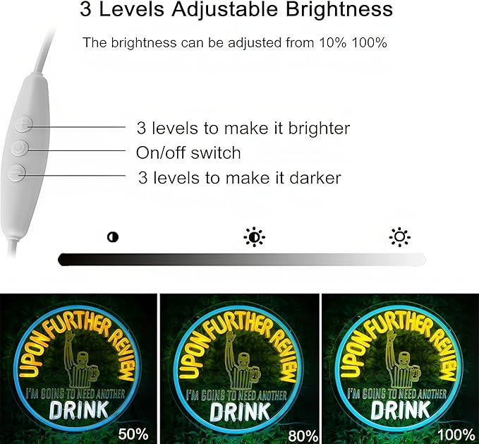 Beer Bar Neon Sign Upon Further Review I'm Going To Need Another Drink Neon Light Sign for Man Cave Garage Bar Party Birthday Christmas Decor Gifts