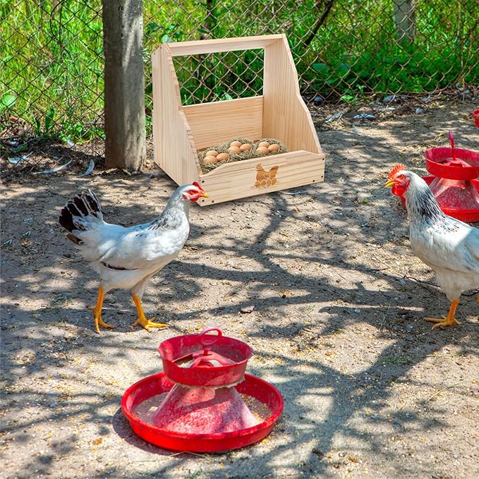 Chicken Nesting Box, 15"x13.5"x15" Wooden Chicken Coop with Pad, Wall-Mounted Nest Box for Laying Eggs, Large Single Compartment Hen Laying Boxes for Duck, Bird, Dove, Poultry, Farm