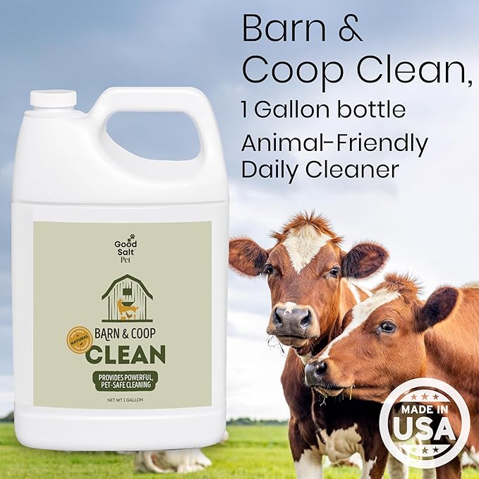 Good Salt Pet Barn & Coop Clean, Natural Pet-Friendly Daily Cleaner, Made in the USA, 1 Gallon Bottle