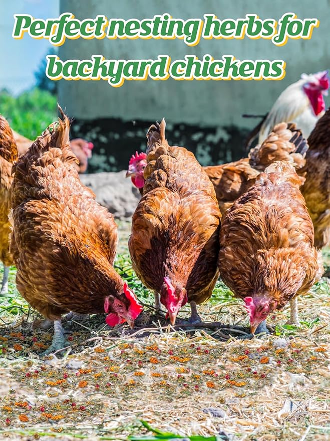 Chicken Nesting Herbs for Outdoor Indoor Chicken Coop - 14OZ Natural Egg-Laying Box Feed Herbs for Freshening Bedding Promote Egg Production
