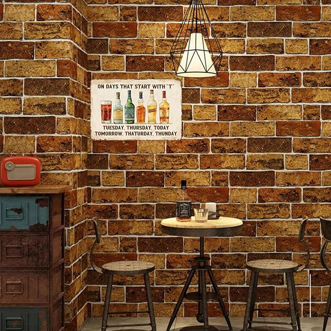 Vintage Metal Sign On Days That Start With With T Tin Sign Funny Walll Decor for Bar Kitchen Pubs Cafe Home Garage 12×8 Inch