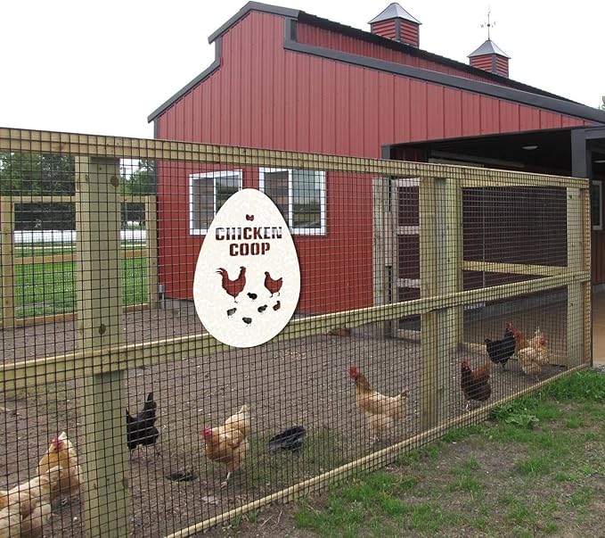 Personalized Chicken Coop Signs, Outdoor Chicken Coop Decor, Vintage Farmhouse Wall Decor, Custom Metal Name Sign for Farm Yard Garden Home, Gifts for Chicken Lovers Color08