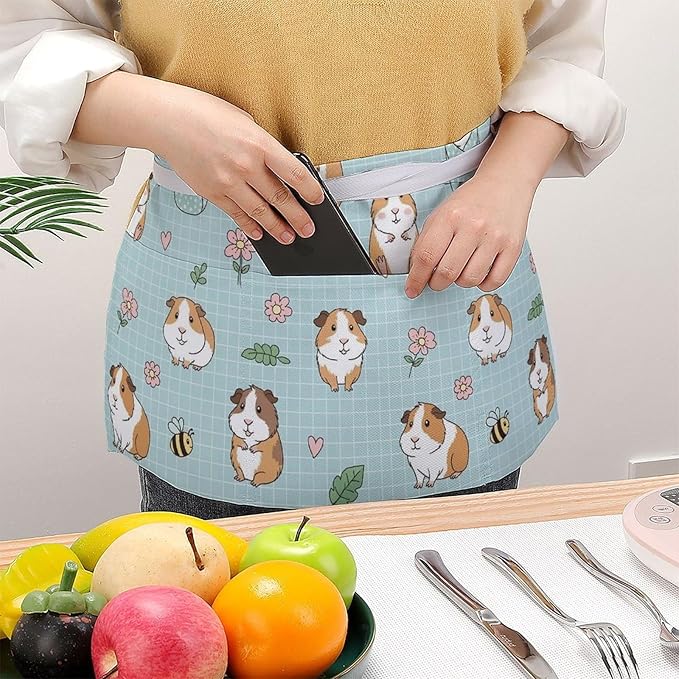 Unisex Half Waiter Waist Short Apron Waterproof Chef Works Waitress Aprons
