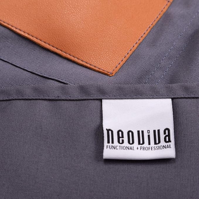 NEOVIVA Canvas Tool Apron for Men and Women with Pockets, Heavy Duty Cross Back Work Apron for Shop BBQ Woodworking