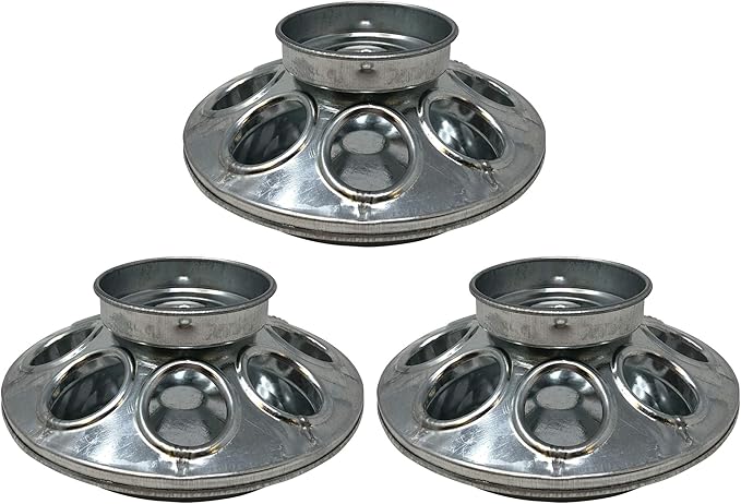 Harris Farms Galvanized Feeder Base Jar, 1 Quart (3 Feeders)