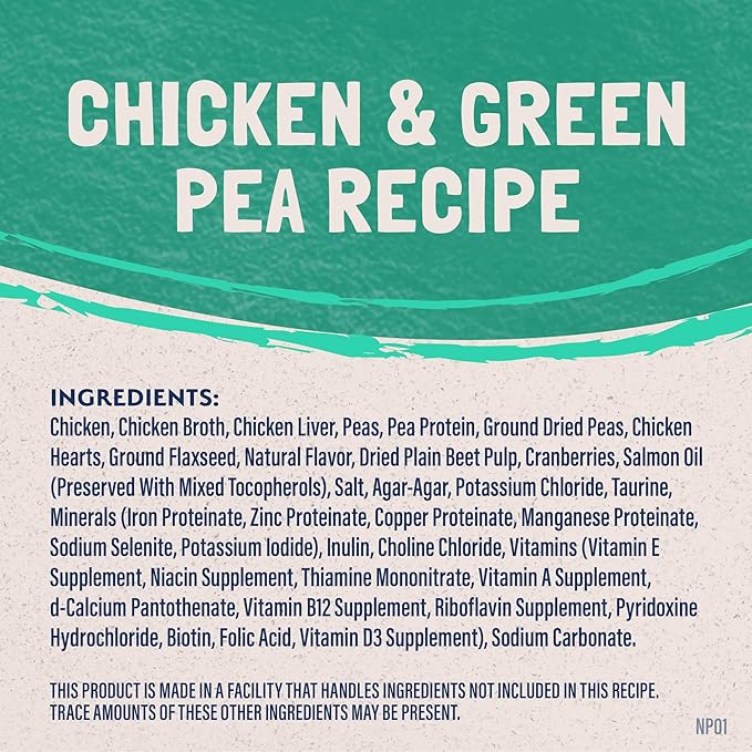 Natural Balance Limited Ingredient Chicken & Green Pea Recipe Soft Pate Wet Digestion Cat Food for Sensitive Stomach, 3 oz. (Pack of 24)