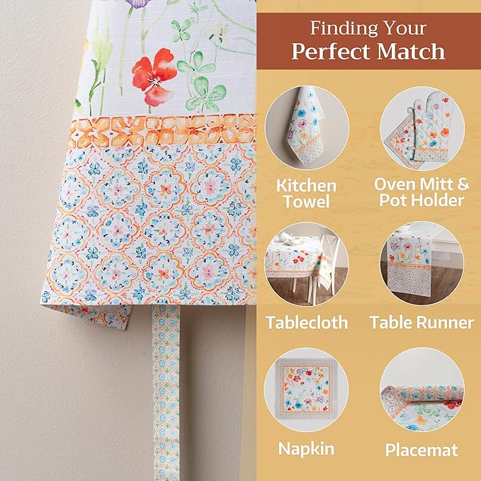 Maison d' Hermine 100% Cotton Apron for women with Pocket Kitchen Chef Apron for Men Cooking Easter Decorations