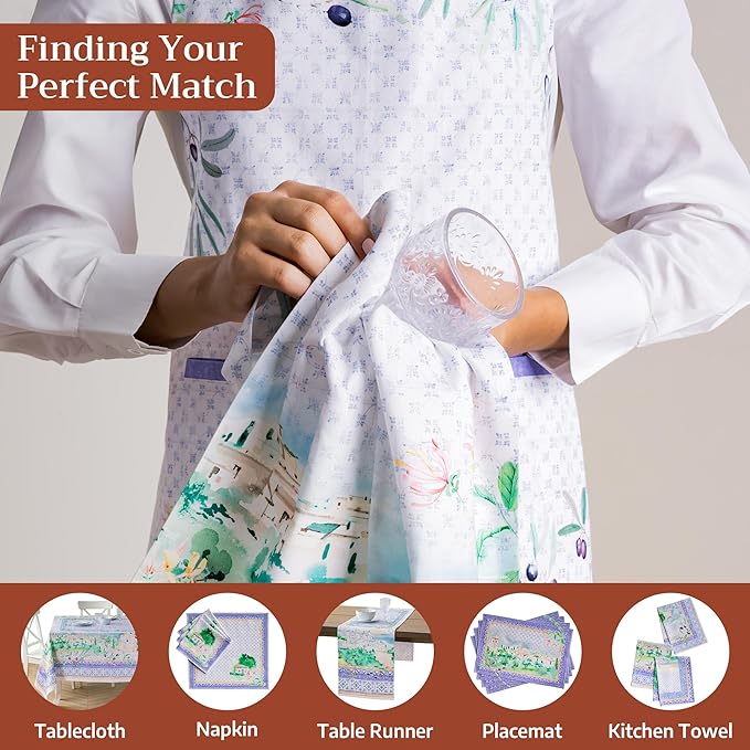 Maison d' Hermine 100% Cotton Apron for women with Pocket Kitchen Chef Apron for Men Cooking Easter Decorations