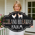 Farmhouse Style Custom Chicken Coop Metal Sign Hen House Name Plaque Rustic Barnyard Wall Hanging Decoration Personalized Poultry Backyard Art Unique Gift for Farmers Homesteaders and Chicken Keepers