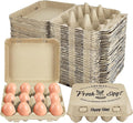 Lechay 40 Pcs Egg Cartons Cheap Bulk, 3x4 Eggs 12 count Pulp Paper Egg Tray Egg Tray Container for Supermarkets, Kitchen, Vegetable Markets