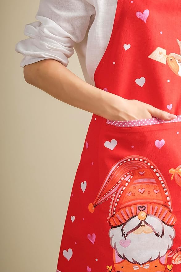 Maison d' Hermine 100% Cotton Apron for women with Pocket Kitchen Chef Apron for Men Cooking Easter Decorations