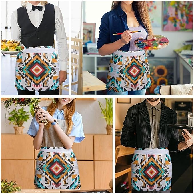 Waterproof Half Waist Apron Kitchen Chef Apron for Cooking Server Waitress