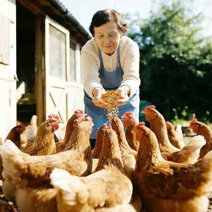 Chicken Nesting Herbs 32 oz – 11 Natural Dried Herb Blend with Marigold for Chicken Coop & Roost Refresh, Nesting Box & Dust Bath, Supports Natural Nesting Behavior