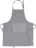 AMOUR INFINI Cotton Aprons for Women with Pockets Adjustable Strap and Waist Ties Printed Reusable Aprons for Baking, Cooking, Gardening (27.5 x 33 Inches - Charcoal)