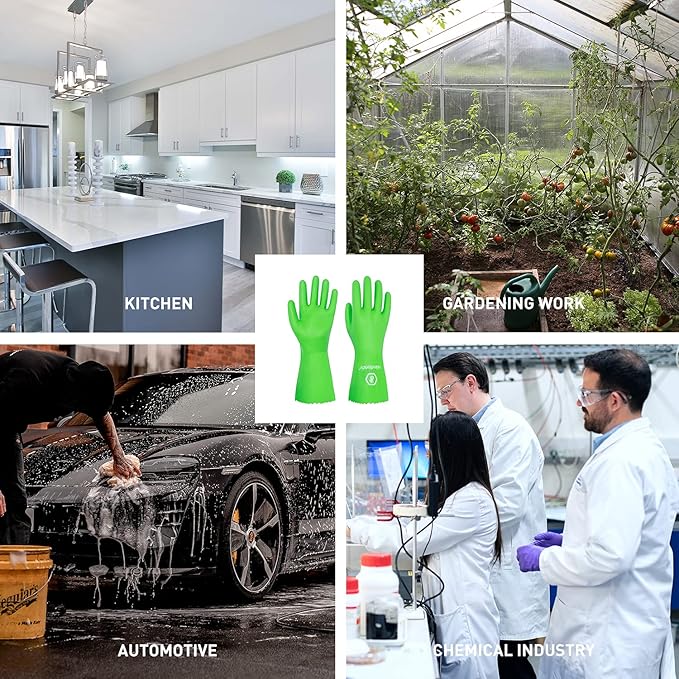 HANDLANDY Chemical Gloves, Heavy Duty Cleaning Gloves