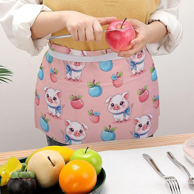 Server Waitress Waist Apron Cooking Kitchen Restaurant Aprons for Women Men