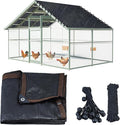 Black Chicken Coop Cover UV 90% Shade Cloth for Summer 11.5 * 6.6 FT Chicken Cages Cover with 20Pcs Ball Bungees Cords Sun Shade Netting Mesh for Outdoor Garden Patio Yard Plants Chicken Run Pen