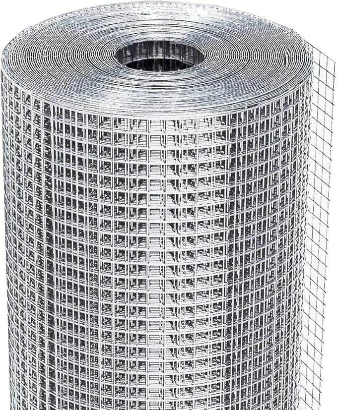 1/2 in 36 in x 100 ft Hardware Cloth, 19GA Chicken Wire Fencing,Galvanized Welded Wire Mesh Roll for Poultry Netting Cage, Chicken Coop