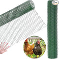 SATINIOR 2 Sheets Chicken Wire Net for Craft Work, Galvanized Hexagonal Wire Mesh (Green,13.7 x 160 Inches)