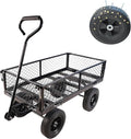 Wagon with Removable Sides - Can be Used in Farms, Warehouses etc - Dump Cart - Solid Black Wheels