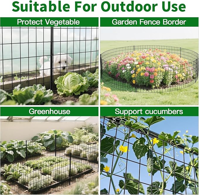 Amagabeli Black PVC Coated Welded Wire Fence 48inch x 50ft 2 Inch x 3 Inch 16 Gauge Chicken Wire Mesh Roll Metal Garden Border Fencing for Yard Vegetable Plant Protection Poultry Netting Cage
