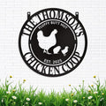 Personalized Chicken Coop Signs, Metal Funny Farm Decor, Chicken Coop Accessories, Metal Outdoor Wall Art, Custom Hen House Sign, Rustic Farmhouse Wall Decor for Farm Yard Garden Color08