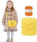 Alvian Easter Chick Crochet Kit for Beginners - Make Mini Chicken Crossbody Bags, Complete Knitting DIY Craft Kit with Yarn, Hook & Video Tutorial, Perfect Easter Basket Stuffer & Spring Activity