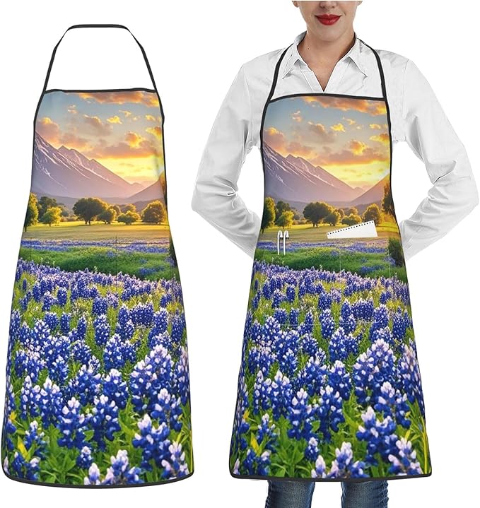 Waterproof Apron Adjustable Bib for Women Men Tractor farm Cooking Aprons Chef Bibs with 2 Pocket