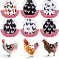 Whaline 6Pcs Chicken Saddles for Hens Chicken Apron with Elastic Straps for Poultry Protector Wing Back Feather Fixer Supplies