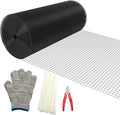 Black Hardware Cloth 1/2inch 24inx100ft, Chicken Wire Fencing, PVC Coated Metal Welded Wire Mesh Roll, for Rabbit Snake Groundhog Gopher Netting Cage Vegetable Garden Fence Animal Barrier