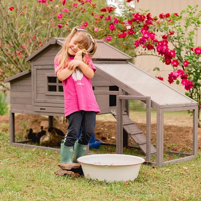 Gutinneen Chicken Coop 69" Chicken House with Large Nesting Box Outdoor Rabbit Hutch with UV Proof Roof,Waterproof