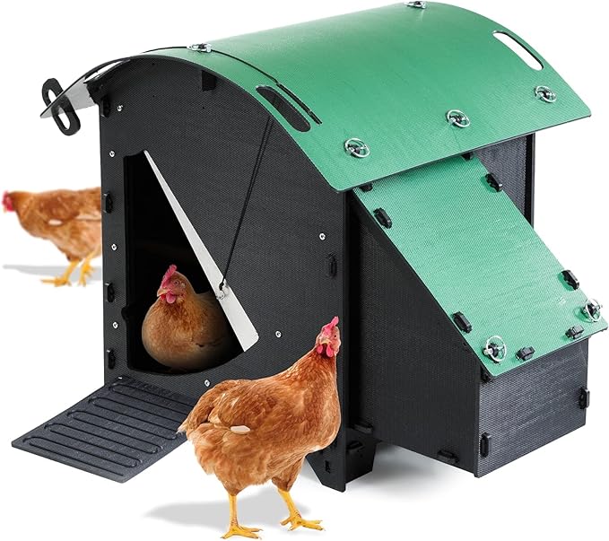 Nestera Plastic Chicken Coop - 25yr Lifespan, Small, Ground, Suitable for 3 Chickens or 5 Bantams, Easy to Clean, Maintenance Free, Ideal Temperature, Predator Proof