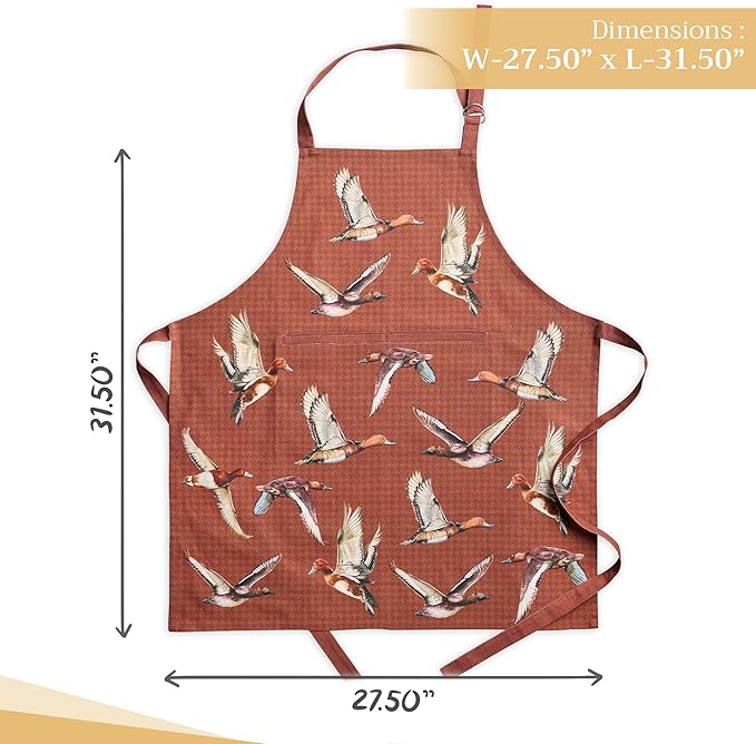Maison d' Hermine 100% Cotton Apron for women with Pocket Kitchen Chef Apron for Men Cooking Easter Decorations