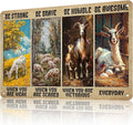 Funny Goat Decor Retro Metal Tin Sign Pet Lovers Motivational Quote Vintage Farm Art Sign for Home Office Room Coffee Bar Shop Wall Decor Poster Gift 12 * 8in