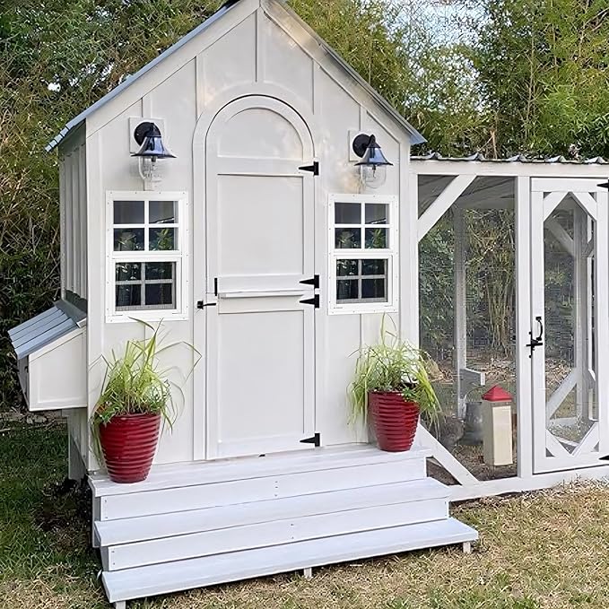 Shed Windows 2 Pack, Chicken Coop Windows 12" x 18" with Tempered Glass and Fiberglass Screen, Flush Mounted Small Window for Shed, Barns, Playhouse, Household, Garage (White)