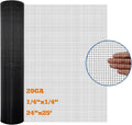 Black PVC Coated Hardware Cloth 24 Inch x 25 Foot -1/4 Inch x 1/4 Inch 20GA