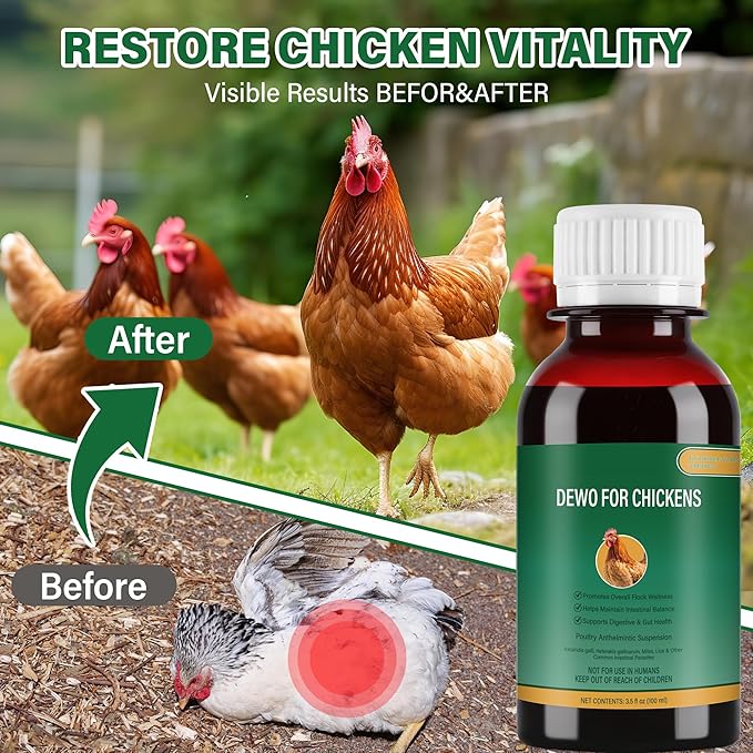 Chickens & Poultry Routine Care Liquid, Farm Use Feeding Formula, 100ml